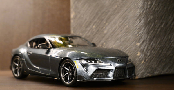 Shadows of Speed: The Toyota GR Supra in Metallic Grey