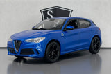 Alfa Romeo Stelvio Quadrifoglio Blue - Bburago 1:24 Diecast
