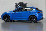 Alfa Romeo Stelvio Quadrifoglio Blue - Bburago 1:24 Diecast
