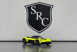 Aston Martin Valkyrie - PosterCars 1:64 Diecast Lime Essence Front