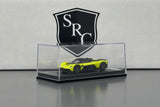 Aston Martin Valkyrie - PosterCars 1:64 Diecast Lime Essence In Display Case