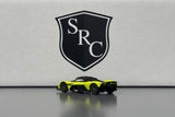 Aston Martin Valkyrie - PosterCars 1:64 Diecast Lime Essence Side