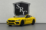BMW M8 Competition Coupe Yellow - Kinsmart 1:38 Diecast