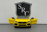BMW M8 Competition Coupe Yellow - Kinsmart 1:38 Diecast
