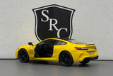 BMW M8 Competition Coupe Yellow - Kinsmart 1:38 Diecast