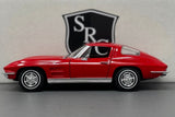 Chevrolet Corvette C2 Red - Welly 1:24 Diecast