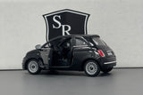 Fiat 500 Black - Kinsmart 1:28 Diecast