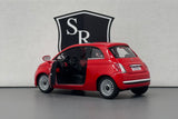 Fiat 500 Red - Kinsmart 1:28 Diecast