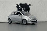 Fiat 500 Silver - Kinsmart 1:28 Diecast