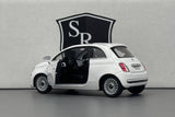 Fiat 500 White - Kinsmart 1:28 Diecast