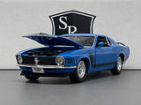 Ford Mustang Boss 302 Blue - Welly 1:24 Diecast
