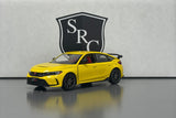 Honda Civic Type R Yellow - Kinsmart 1:36 Diecast