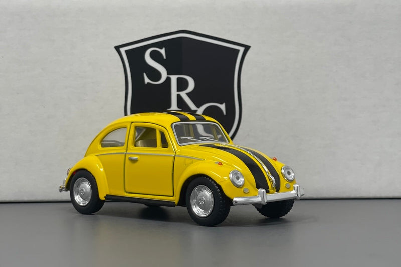 St Hubert Chicken Restaurent Volkswagen Yellow Beetle Diecast 1:34, Vintage 1997 Tin Beetle, Welly Cars, Collectible, Yellow Car In The Box - Foto 10