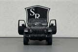 Jeep Wrangler Open Top Black - Kinsmart 1:34 Diecast