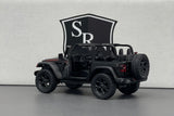 Jeep Wrangler Open Top Black - Kinsmart 1:34 Diecast