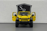 Jeep Wrangler Open Top Yellow - Kinsmart 1:34 Diecast
