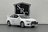 Mitsubishi Lancer Evolution X White - Kinsmart 1:36 Diecast