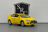 Mitsubishi Lancer Evolution X Yellow - Kinsmart 1:36 Diecast