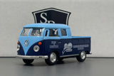 VW Bus Double Cab Pickup Blue - Kinsmart 1:34 Diecast