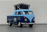 VW Bus Double Cab Pickup Blue - Kinsmart 1:34 Diecast