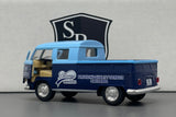 VW Bus Double Cab Pickup Blue - Kinsmart 1:34 Diecast