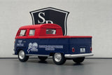 VW Bus Double Cab Pickup Red & Blue - Kinsmart 1:34 Diecast