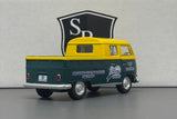 VW Bus Double Cab Pickup Yellow & Green - Kinsmart 1:34 Diecast