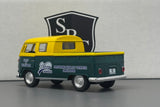 VW Bus Double Cab Pickup Yellow & Green - Kinsmart 1:34 Diecast