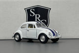 Volkswagen Classical Beetle White - Kinsmart 1:32 Diecast
