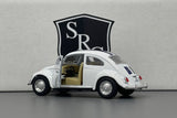 Volkswagen Classical Beetle White - Kinsmart 1:32 Diecast