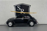 Volkswagen Classical Beetle with Surfboard Black - Kinsmart 1:32 Diecast