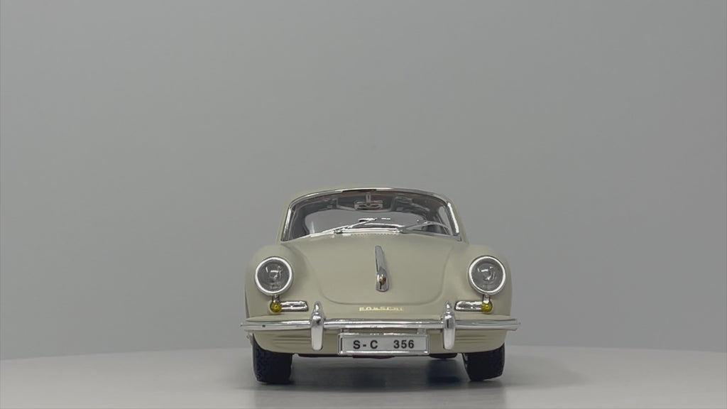 Porsche 356 B - Bburago 1:24 Diecast Beige 360 Video
