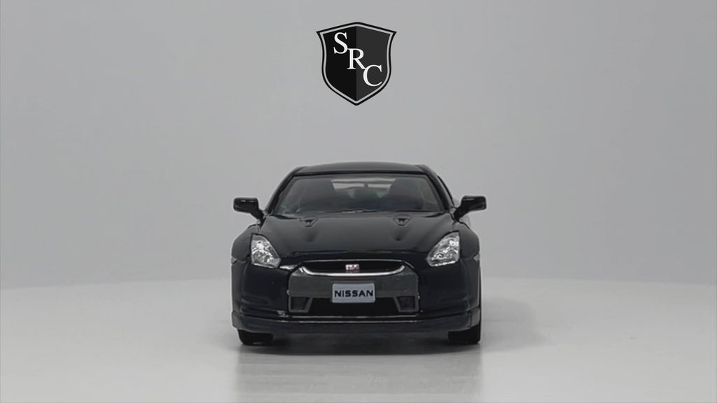 Nissan GT-R R35 - Kinsmart 1:36 Diecast Black 360 Video