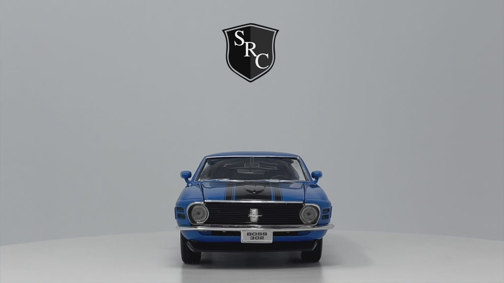 Ford Mustang Boss 302 - Welly 1:24 Diecast Blue 360 Video