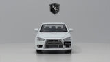 Mitsubishi Lancer Evolution X - Kinsmart 1:36 Diecast White 360 Video