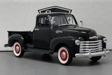 Chevrolet 3100 Pickup Truck Black Red Wheels - Welly 1:24 Diecast