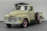 Chevrolet 3100 Pickup Truck Crème Red Wheels - Welly 1:24 Diecast