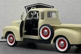 Chevrolet 3100 Pickup Truck Crème Red Wheels - Welly 1:24 Diecast