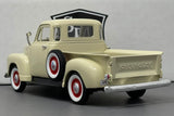 Chevrolet 3100 Pickup Truck Crème Red Wheels - Welly 1:24 Diecast
