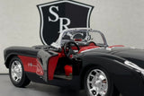 Chevrolet Corvette C1 Black - Welly 1:24 Diecast