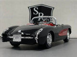Chevrolet Corvette C1 Black - Welly 1:24 Diecast