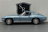 Chevrolet Corvette C2 Light Blue - Welly 1:24 Diecast