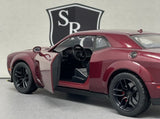 Dodge Challenger SRT Hellcat Widebody Burgundy - Motormax 1:24 Diecast