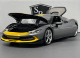 Ferrari 296 GTB Gray - Maisto 1:18 Diecast