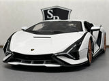 Lamborghini Sian FKP 37 White - Maisto 1:18 Diecast