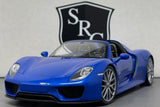 Porsche 918 Spyder Blue - Welly 1:24 Diecast