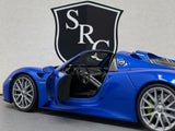 Porsche 918 Spyder Blue - Welly 1:24 Diecast