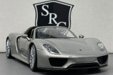 Porsche 918 Spyder Gray - Welly 1:24 Diecast