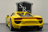 Porsche 918 Spyder Yellow - Welly 1:24 Diecast