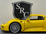 Porsche 918 Spyder Yellow - Welly 1:24 Diecast